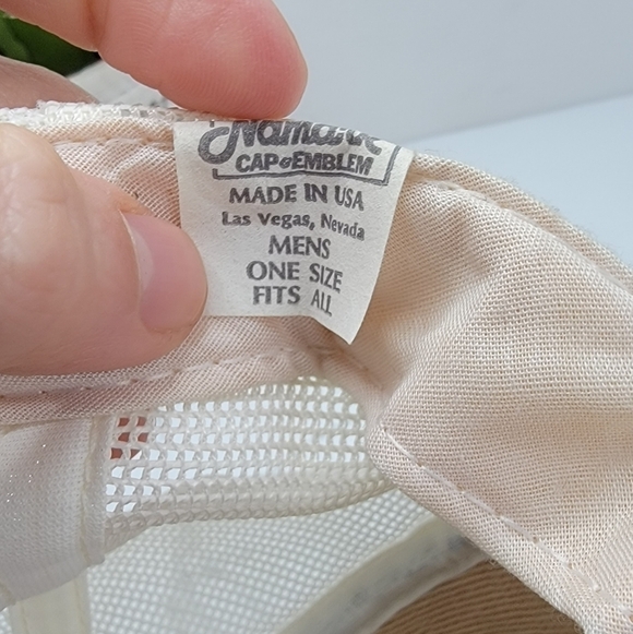 vintage 90s | white blue retro adjustable trucker snapback hat | unisex - Picture 7 of 9